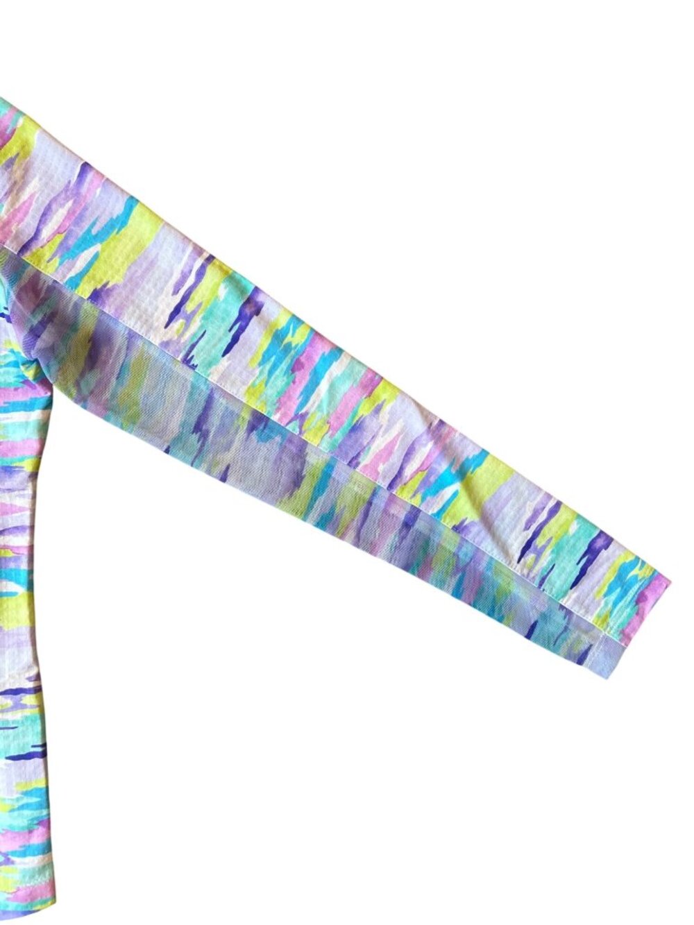 IBKÜL Womens Long Sleeve Zip Mock Neck Top Jessie Plum Multi XS UPF 50+ Cool Fee - Picture 13 of 14
